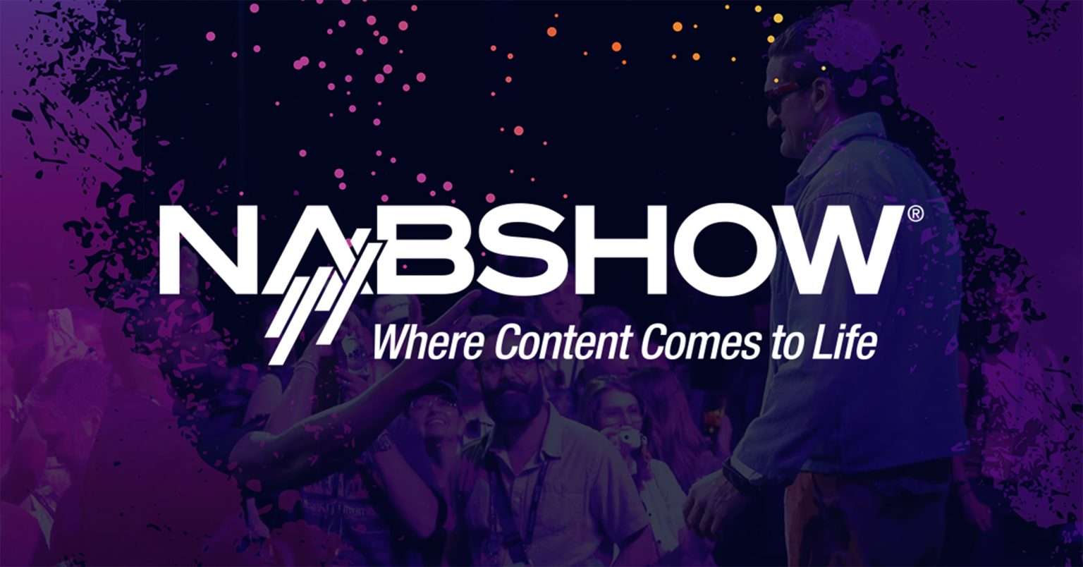 nab show 2025 event graphic featuring crm.com and partner uto participation details